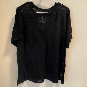 We the Free black burn out tee S